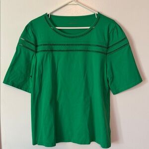 Talbots Vibrant Green Cotton Tee